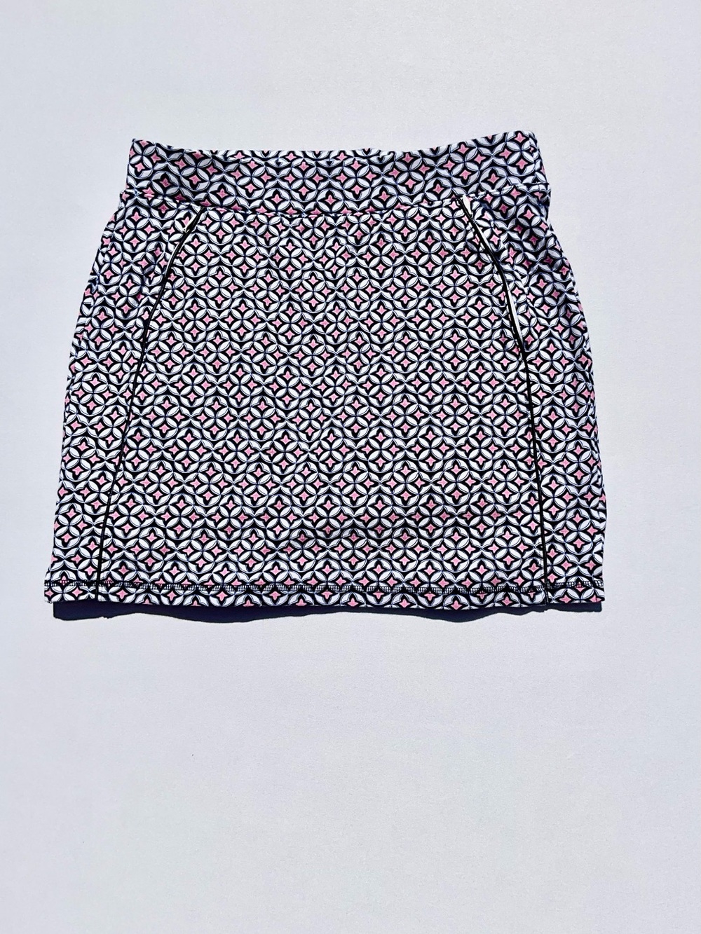 T by Talbots Geometric Golf Tennis Skort, Pink Blue White, Pockets, Medium, NWOT